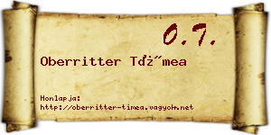 Oberritter Tímea névjegykártya