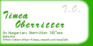 timea oberritter business card